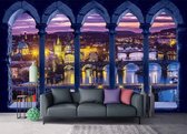 View Of The City By Night Photo Wallcovering