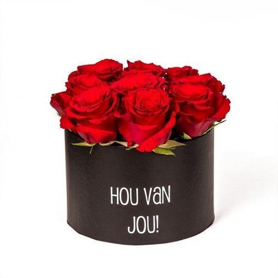 18 rode rozen, geconserveerd, in geschenkdoos met strik, eeuwige rozen, cadeau voor Valentijnsdag, bloemen in doos, cadeau voor Moederdag (doos met hart