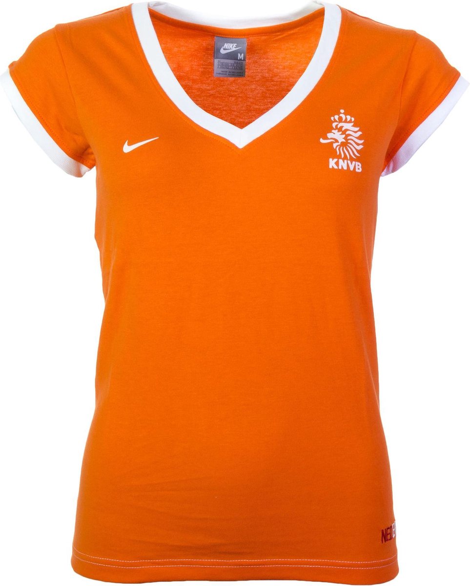 Nike Dutch T-shirt Dames Sportshirt - Maat S - Vrouwen - oranje/wit/rood/blauw |