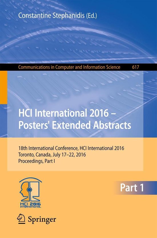 Springer Nature Proceedings Computer Science 1 - HCI Interna ... - cover