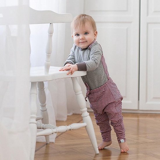 Breden - Baby baggy broek roze-grijs - maat 62 | bol.com