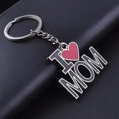 Moederdag sleutelhanger I love Mom