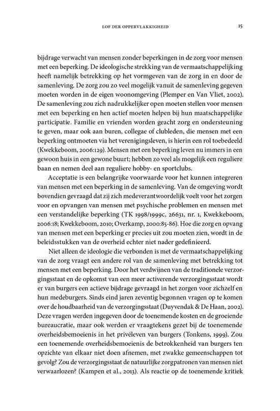 Boekpagina met tekst die begint met 'bijdrage verwacht van mensen met beperkingen'.