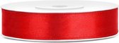 Satijn sierlint rood - 12 mm