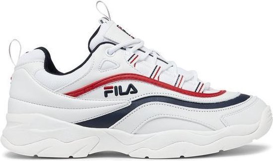 Fila Ray Low Sneakers Heren - White/Fila Navy/Fila Red - Maat 42 Fila Ray Low Sneakers Heren - White/Fila Navy/Fila Red - Maat 42