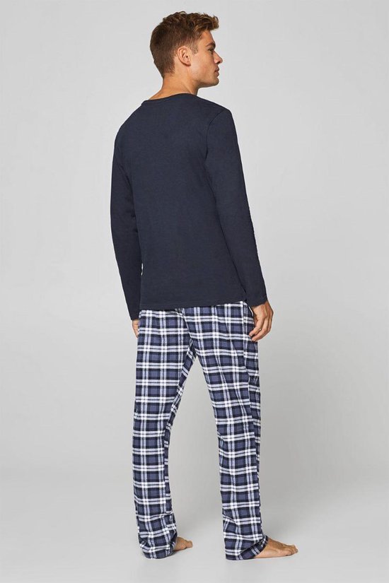 Esprit heren pyjama met flanellen broek | bol.com