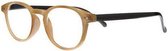 Icon Eyewear NCK003 Boston Leesbril +2.50 - Camel montuur, zwarte poten