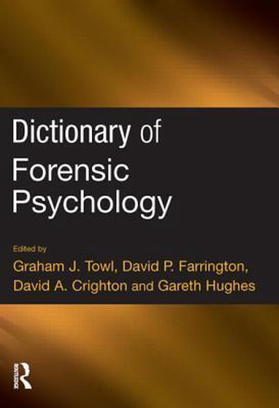 Dictionary Of Forensic Psychology - cover