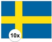 10x autocollants drapeau Suède