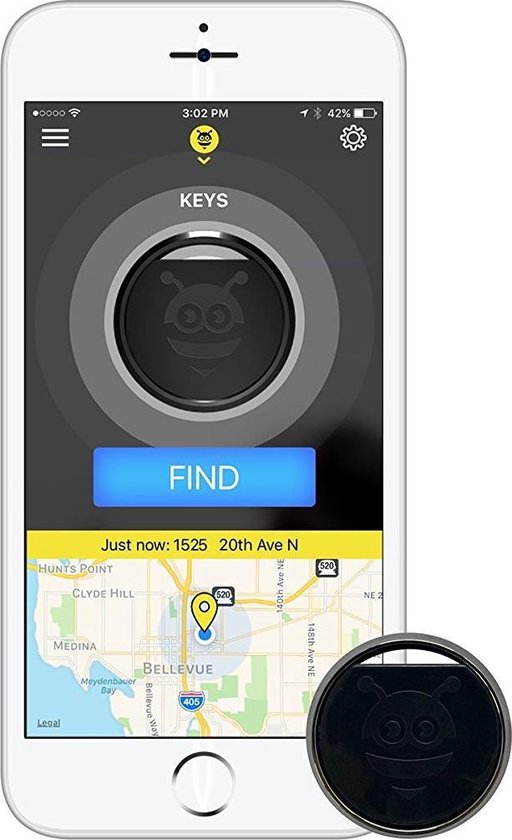 Pebblebee FINDER - Bluetooth Tracker - Sleutelhanger Gratis App - Vervangbare... | bol.com