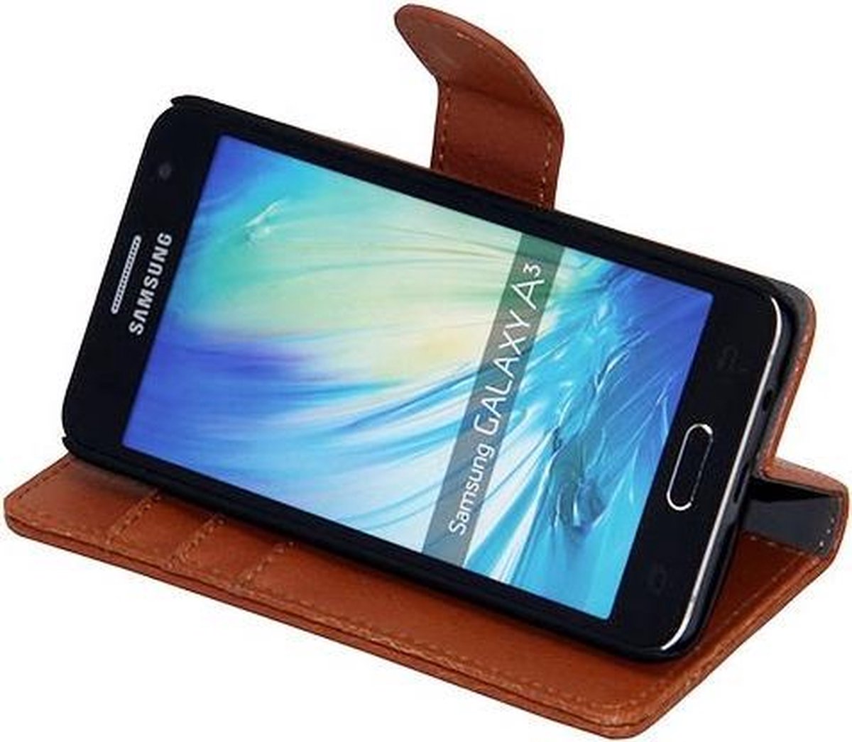 Gecko Covers Robuuste Wallet cover voor Samsung Galaxy A3 - bruin