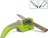 Luxe Professionele Keramische Messlijper - Messen & Sharen Slijper - Scharenslijper - Knife Sharpener - RVS - Anti-Slip - 3 Standen