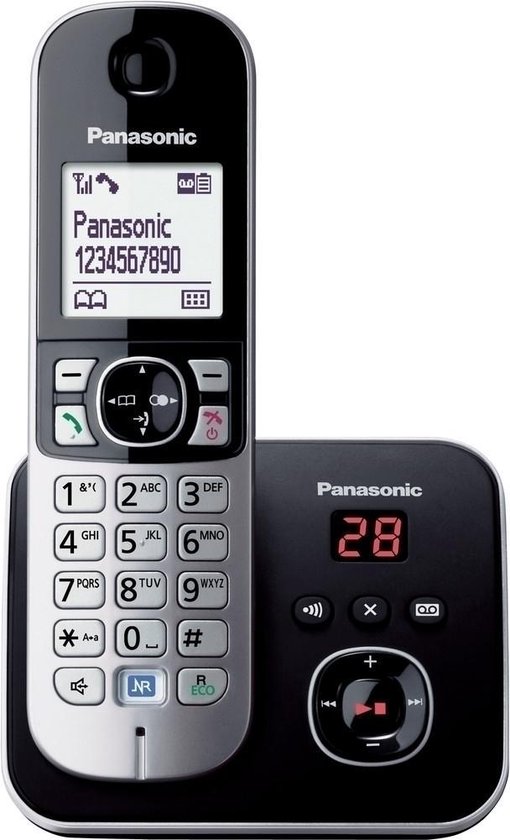 Panasonic KX-TG6821 DECT-telefoon Nummerherkenning Zwart