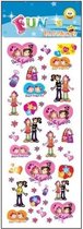 Stickervel beste vriendinnen - 31 x 11 cm - stickers