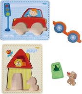 Speelgoed | Wooden Toys - Houten Puzzels Huis & Auto