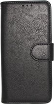 Samsung Galaxy S10 Hoesje - Luxe Kunstlederen Portemonnee Book Case - Zwart
