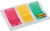 Post-it® Index, Draagbare Set, To Do, Rood, Geel, Groen, 23,8 mm x 43,1 mm, 20 tabs/kleuren, 3 Kleuren/Dispenser