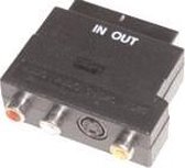 e+p VC 915 tussenstuk voor kabels SCART 3 x RCA, S-VHS Zwart