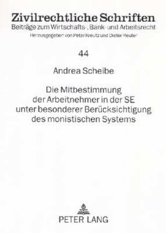 Die Mitbestimmung der Arbeitnehmer in der SE unter besondere ... - cover