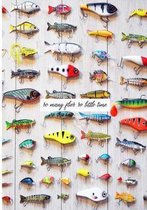 so many flies so little time: 7x10 wide ruled notebook: fishing rod reel fly tying