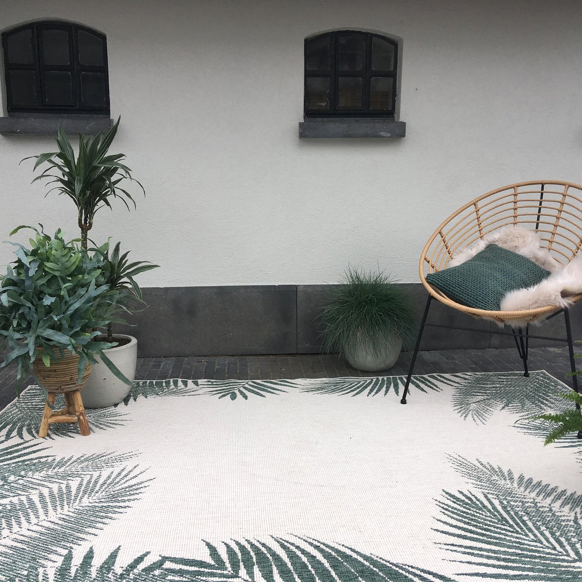 Bol.com Buitenkleed Leaf - Groen - dubbelzijdig - EVA Interior - 200 x 290 cm - (L) aanbieding