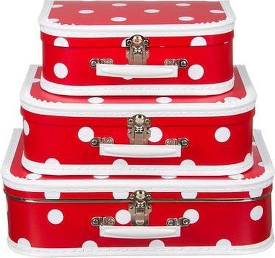 Bol Koffertje Rood Polka Dot 35 Cm Bol koffertje rood polka dot 35 cm