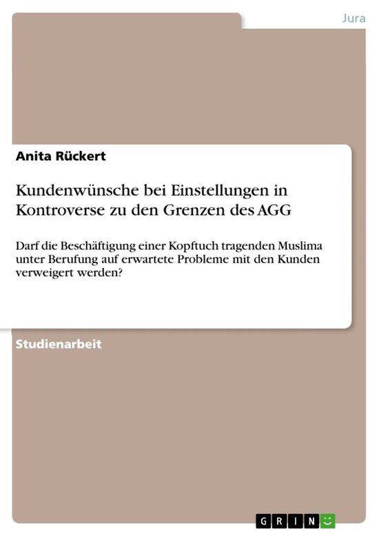 Kundenwünsche bei Einstellungen in Kontroverse zu den Grenz ... - cover