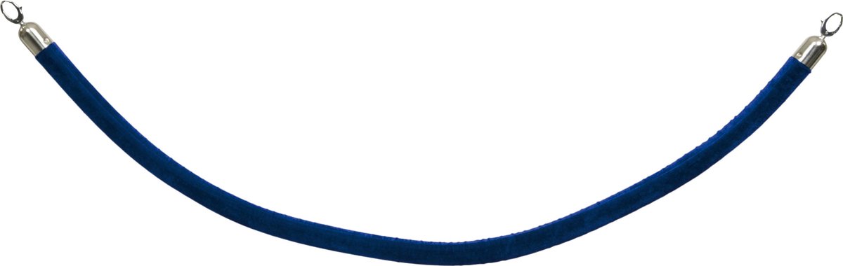 Securit  Afzetkoord deluxe - Chroom/blauw