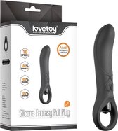 Anaal vibrator met rekbare silicone ring