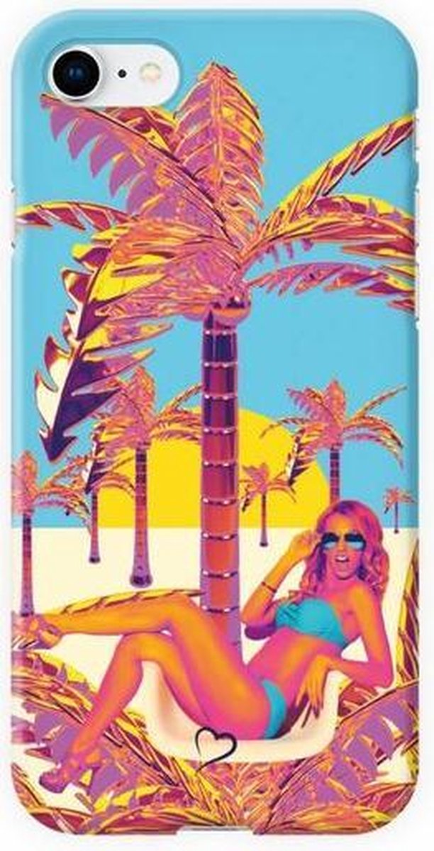 Fashionthings Golden palm tree iPhone 7/8 Hoesje / Cover - Eco-friendly - Softcase