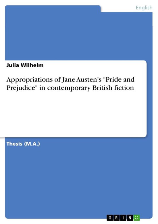 Appropriations of Jane Austen's 'Pride and Prejudice' in Con ... - cover