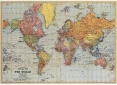 Vintage Poster Wereldkaart - Cavallini & Co Map World