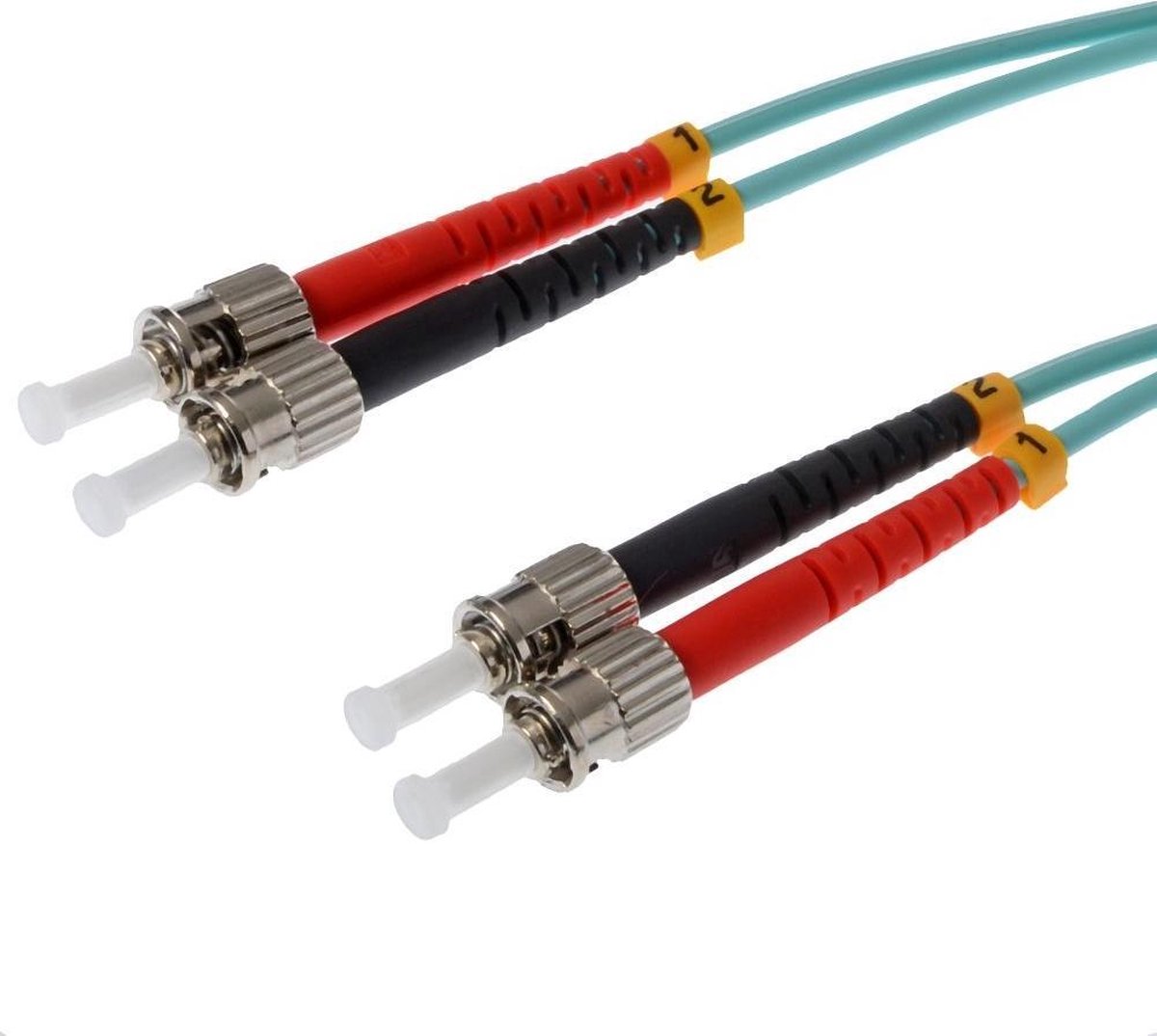 Helos 10m OM3 ST Glasvezel kabel Turkoois