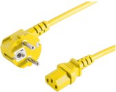 S-Impuls Stroomkabel met C13 plug - geel - 3 meter