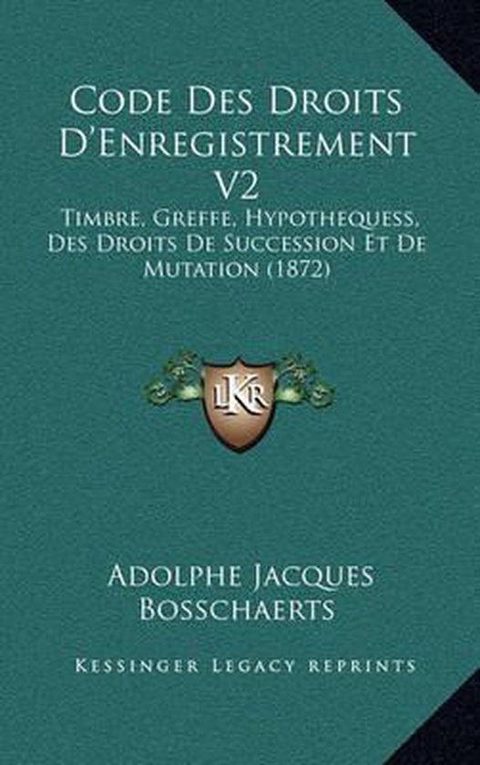 Code Des Droits D'Enregistrement V2 - cover