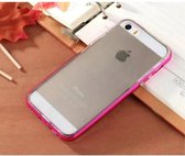 Enkay Aluminium/TPU Backcase iPhone 5(s)/SE - Donker Roze