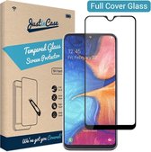 Samsung Galaxy A20e screenprotector van gehard glas - Full cover - Just in Case - Zwart