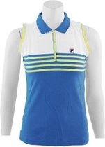 Fila - Polo Knitted - Dames Tennis Polo - XS - Blue/yellow/White