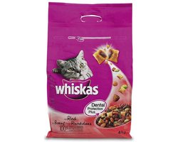 Whiskas Droog Adult Kattenvoer - Rund/Wortel - 4 kg