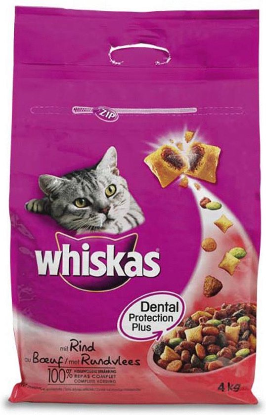 Bungalow Rijd weg duim Whiskas Droog Adult Kattenvoer - Rund/Wortel - 4 kg | bol.com