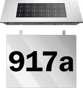 Huisnummer, transparante achtergrond, ledverlichting, zonne energie, solar