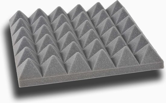 Piramide akoestisch studioschuim 30x30cm 5cm dik (48 stuks) | bol.com