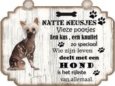 Spreukenbordje hond: Naakthond