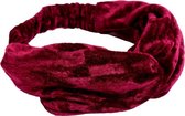 Haarband velvet twist rood / Velours haarband / Trend