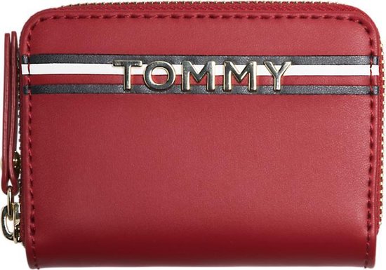 Tommy Hilfiger - Corp Leather - Mini ZA - dames portemonnee - Tommy Red |  bol.com