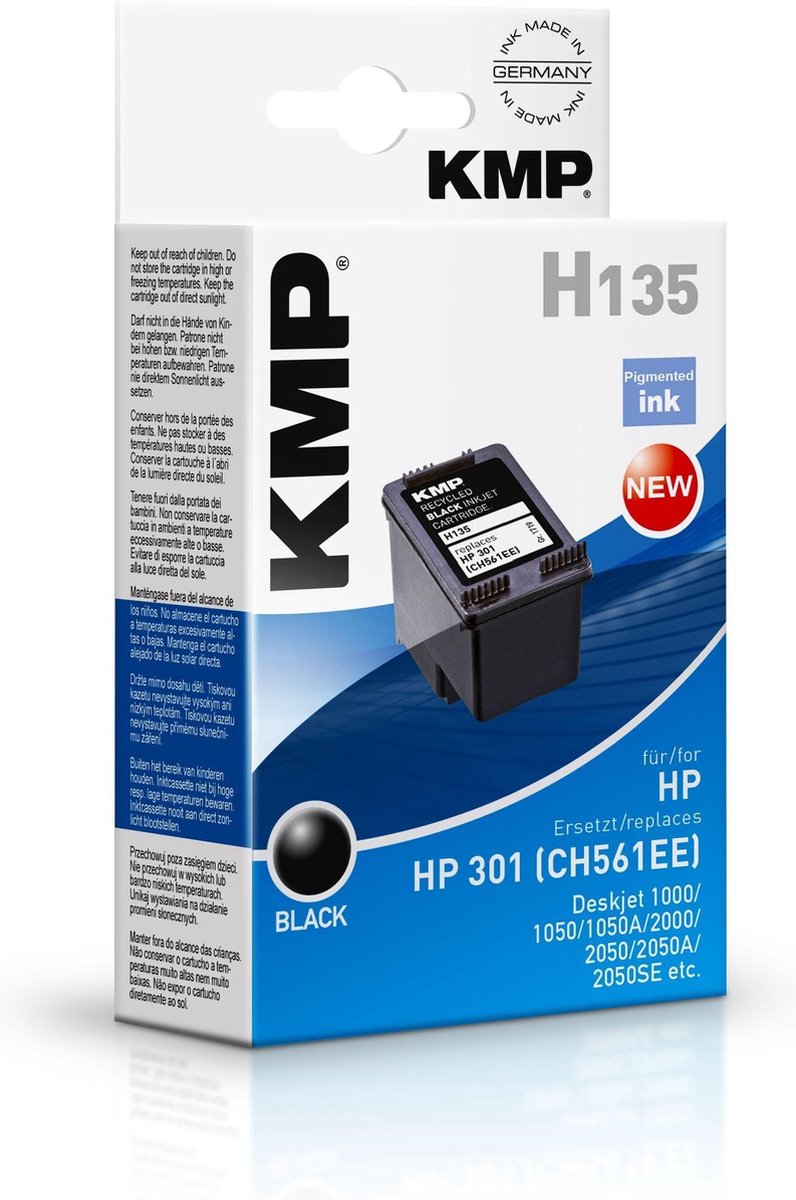 KMP H135 3ml Zwart 190pagina's inktcartridge