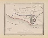 Historische kaart, plattegrond van gemeente Helvoetsluis in Zuid Holland uit 1867 door Kuyper van Kaartcadeau.com