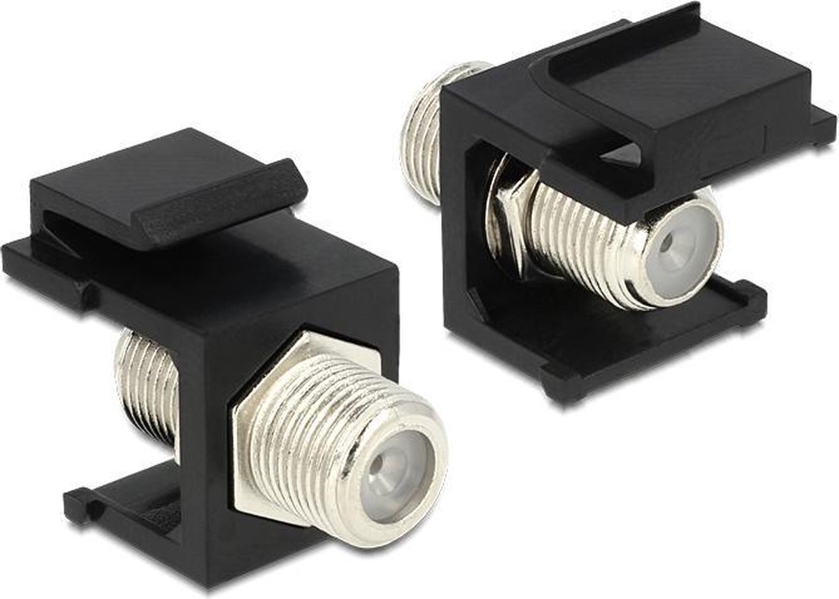 Keystone F-connector module zwart