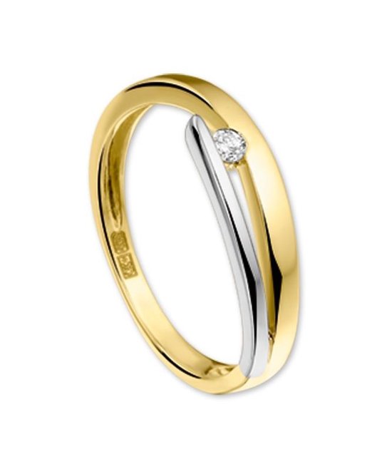 The Jewelry Collection Ring Diamant 0.05 Ct. - Bicolor Goud (14 Krt.)