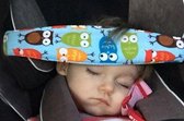 Hoofdbeschermer voor kinderstoel in auto – Bescherm kinderen op achterbank – Blauwe uilen